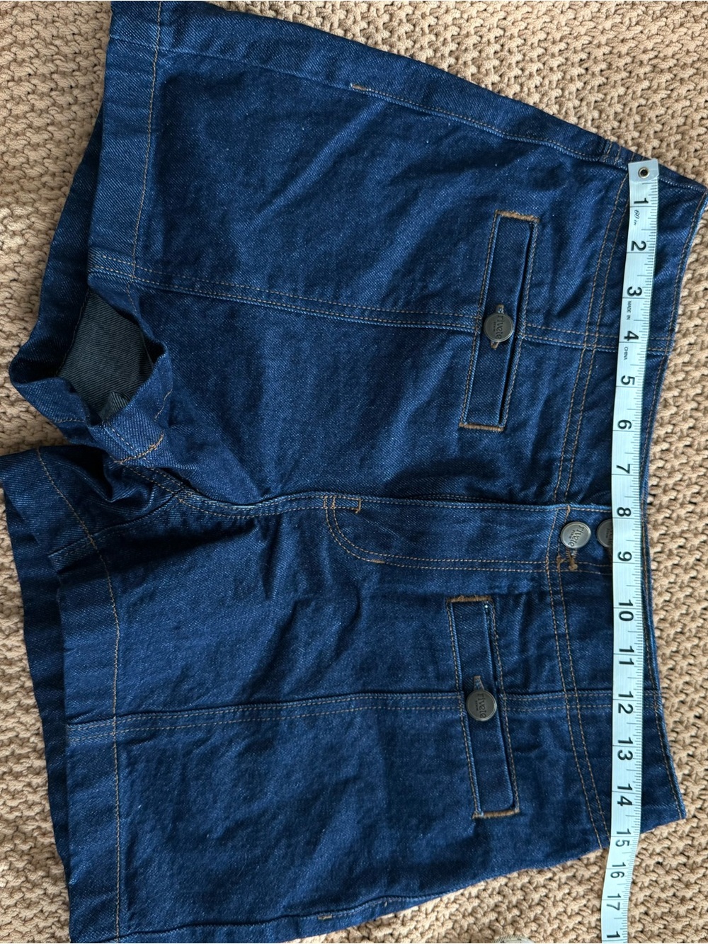 Loft Rivete Double Shank High Rise Denim Shorts in Nova Wash - Picture 4 of 5